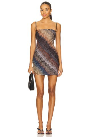 Missoni Sleeveless Short Dress in Blue Tones On Dark Base from Revolve.com | Revolve Clothing (Global)