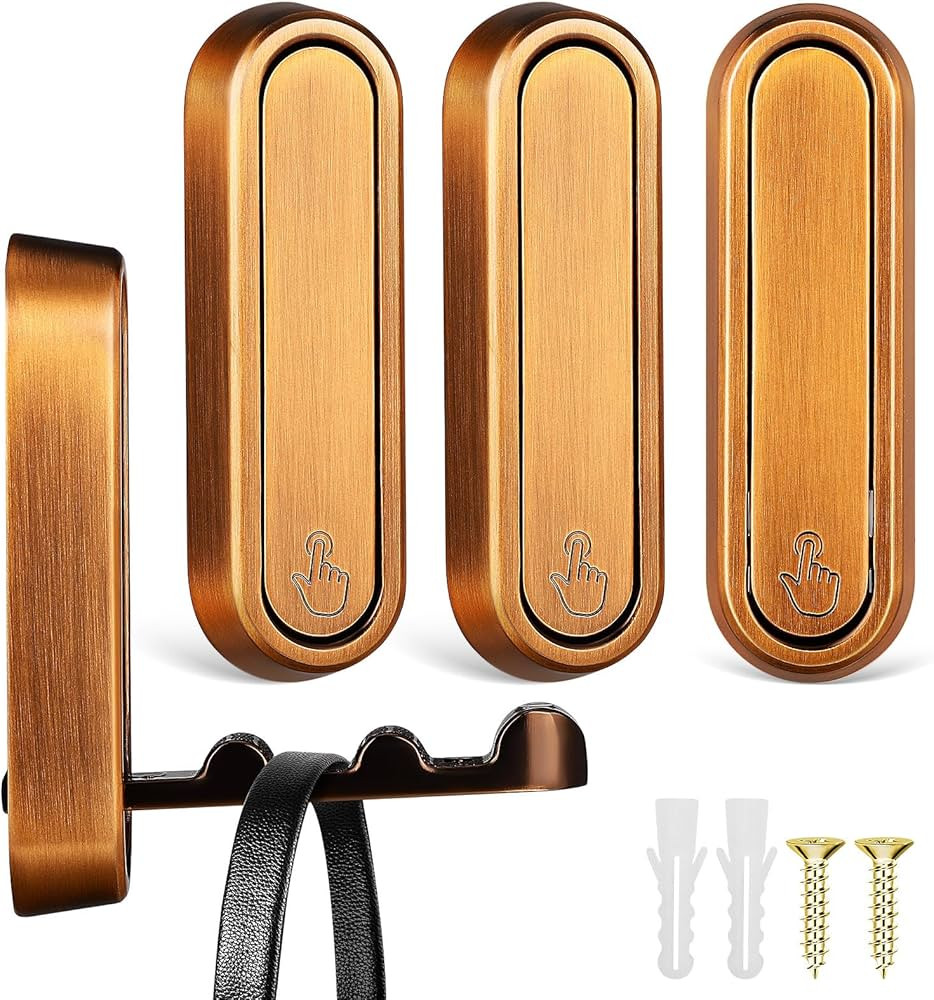 PartyKindom Foldable Hooks Wall Mount: 4pcs Folding Wall Hook Coat Hooks Invisible Retractable Wa... | Amazon (US)