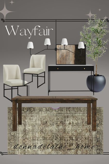Modern contemporary dining room: affordable finds from Wayfair. 
This table is a very close look alike to my custom made dining table. 
Modern home, furniture finds 

#LTKhome