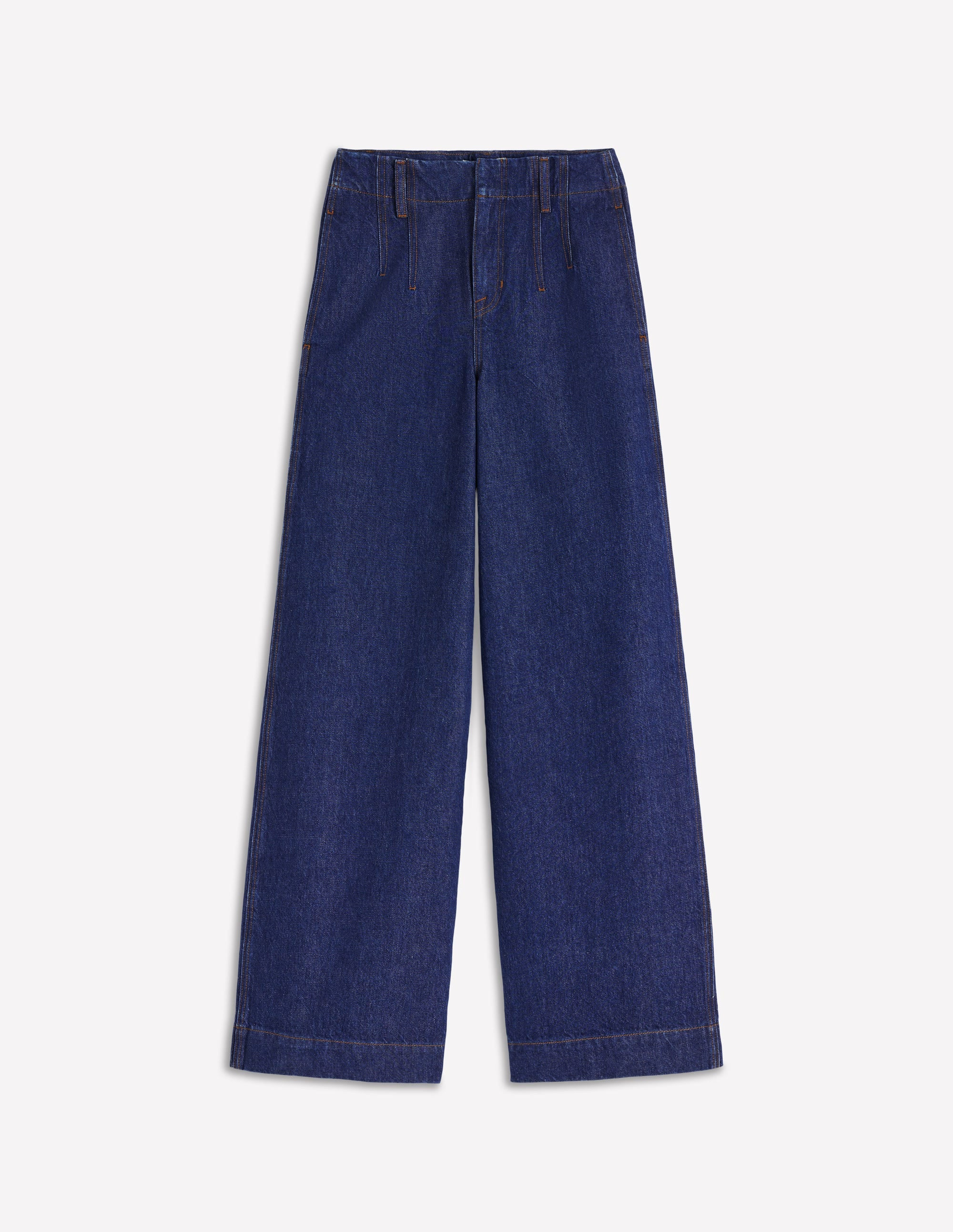 Stitch Detail Wide Leg Jeans-Indigo | Boden (US)