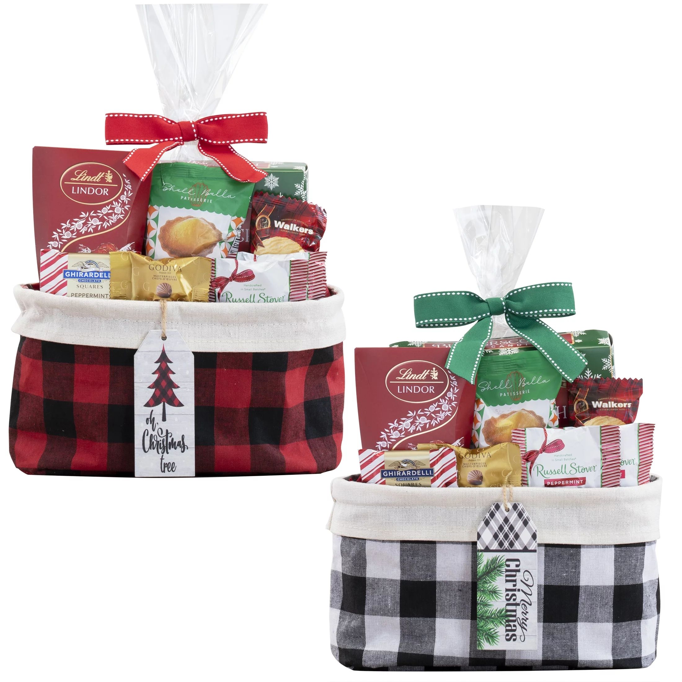 Holiday Buffalo Plaid Gift Basket by Houdini - Walmart.com | Walmart (US)