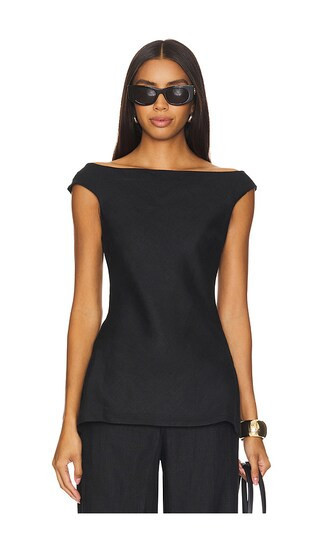 FAITHFULL THE BRAND Ilride Top in Black. - size M | Revolve Clothing (Global)