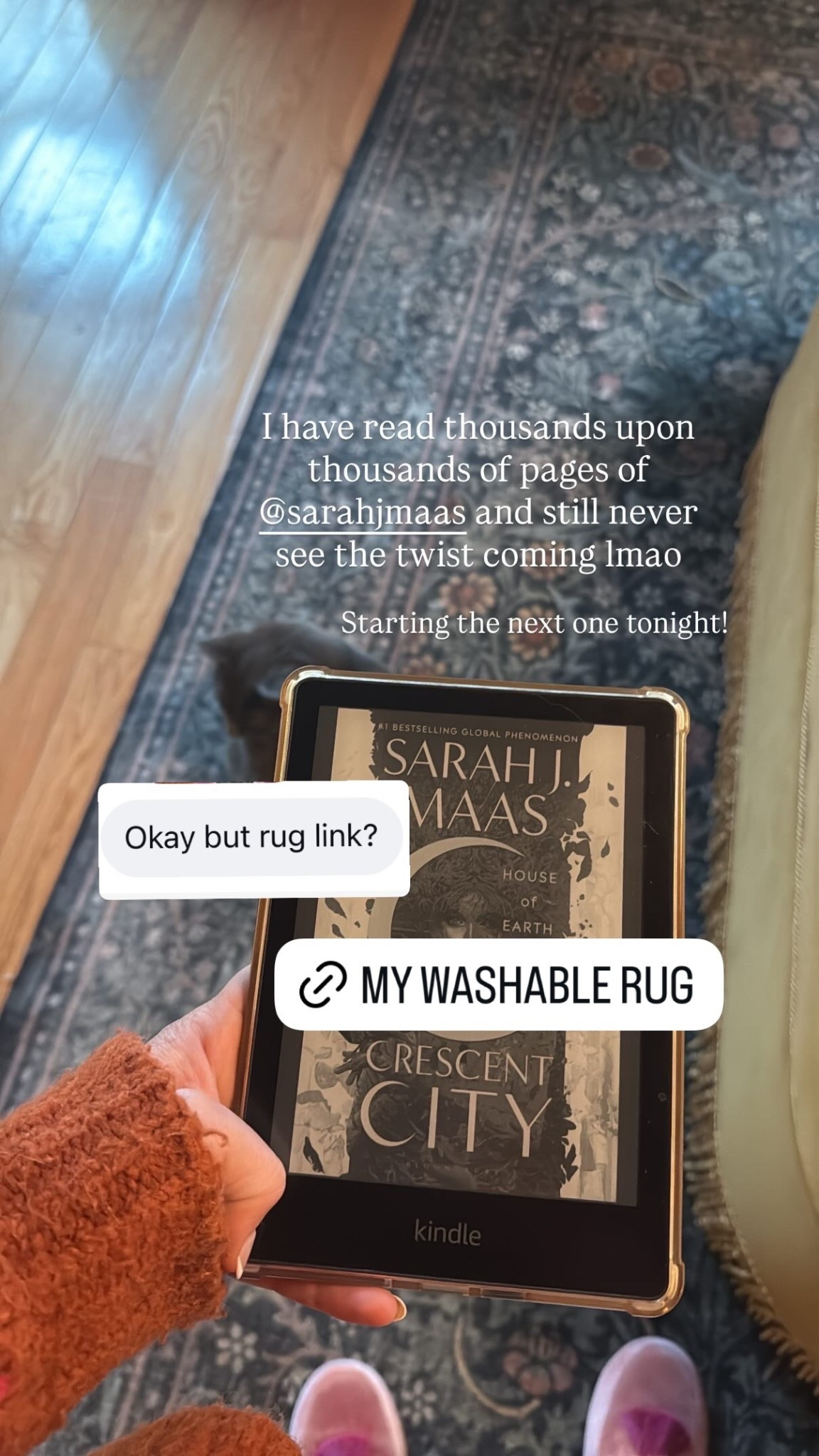 My washable rug in my bedroom that I love 