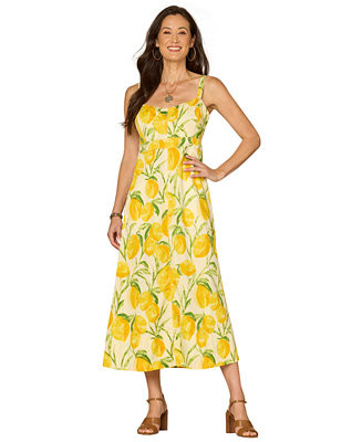 Democracy Petite Smocked Back V-Neck Printed Tank Dress - Macy's | Macy's
