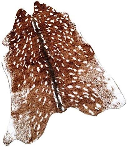 Faux Fur Deer Hide Rug, Animal Deer Skin Cowhide Area Rug Animals Mat Non-Slip Deer Rug for Home ... | Amazon (US)