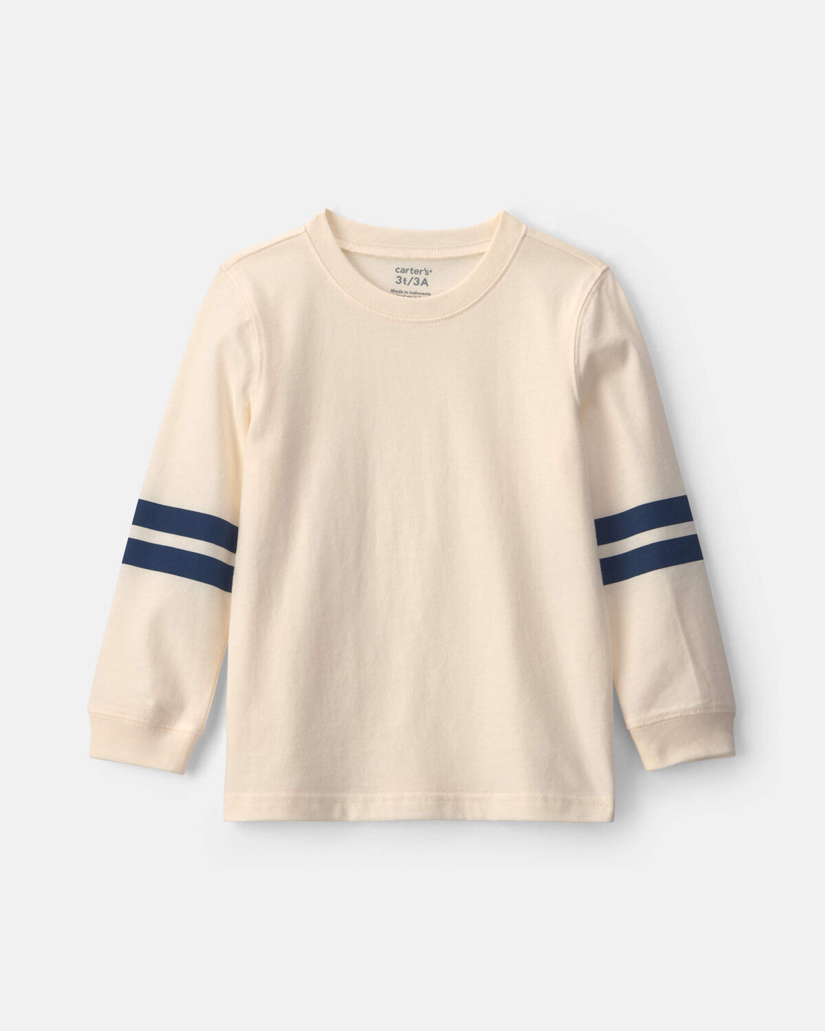 Toddler Boy Striped Long-Sleeve Tee - Cream/Navy Blue | Carter's Inc
