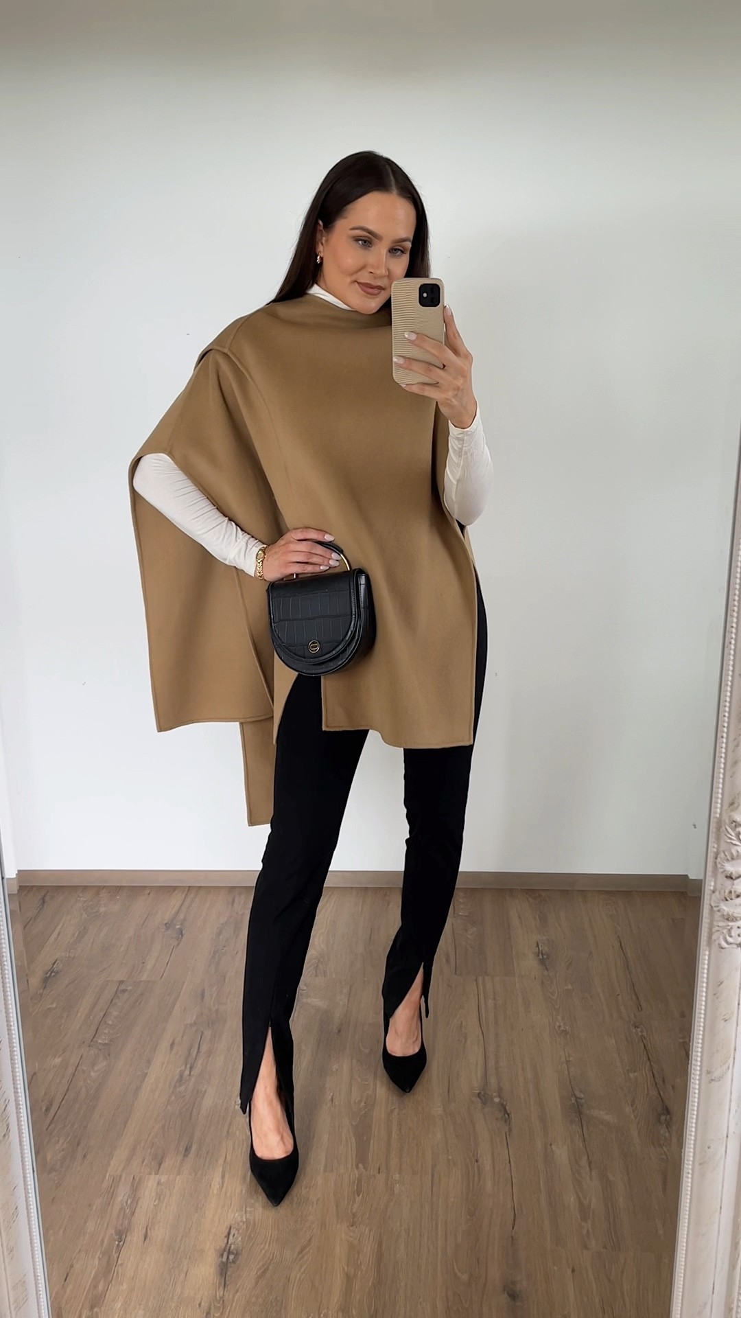 WOOL-BLEND CAPE - Light brown - COS curated on LTK