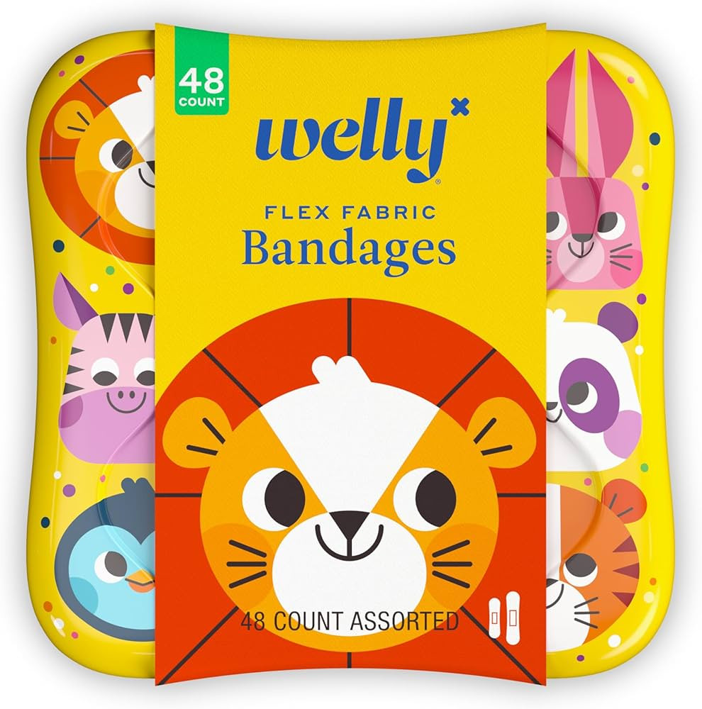 Welly Bandages | Adhesive Flexible Fabric Bravery Badges | Assorted Shapes for Minor Cuts, Scrape... | Amazon (US)