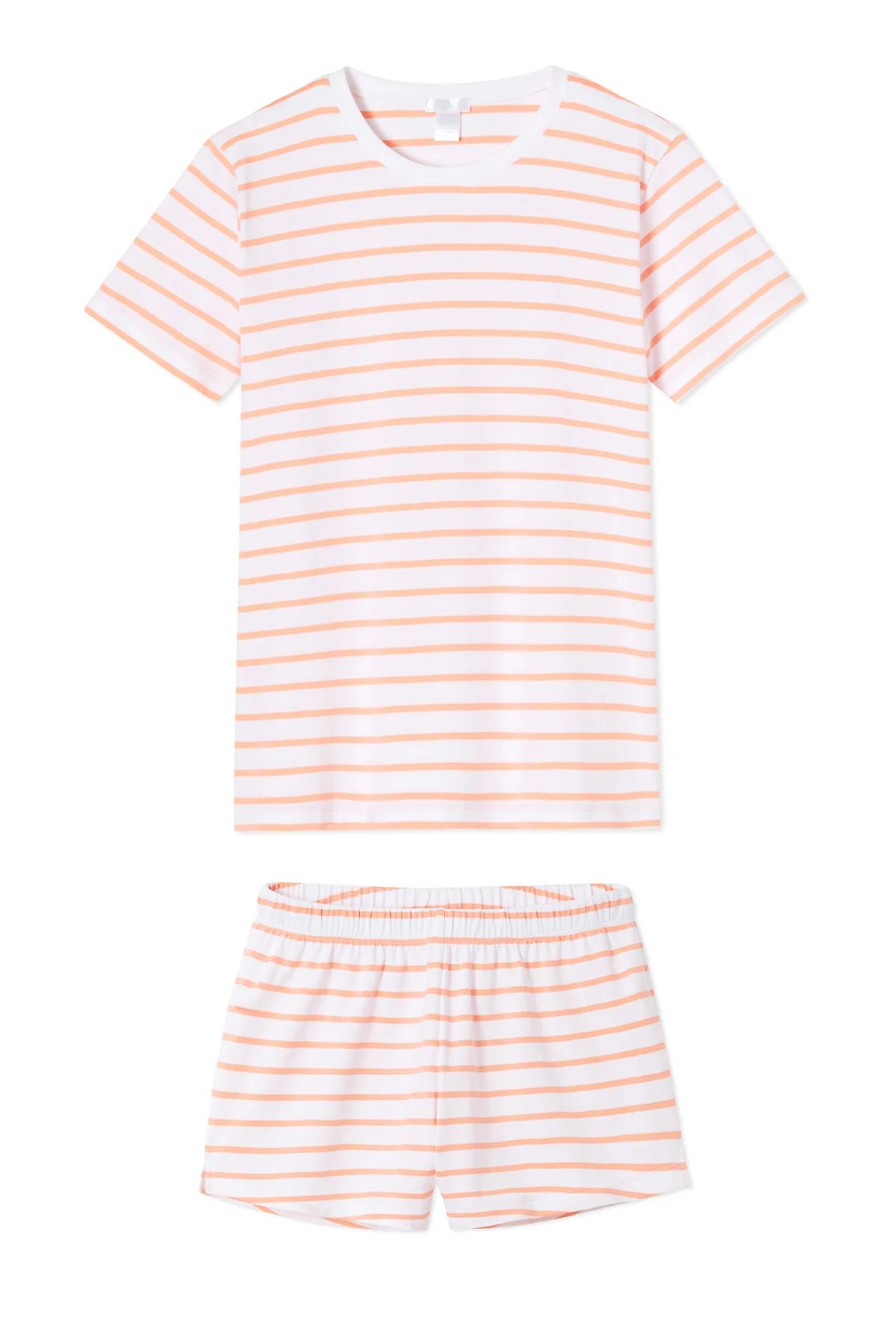 Pima Weekend Shorts Set in Papaya | LAKE Pajamas