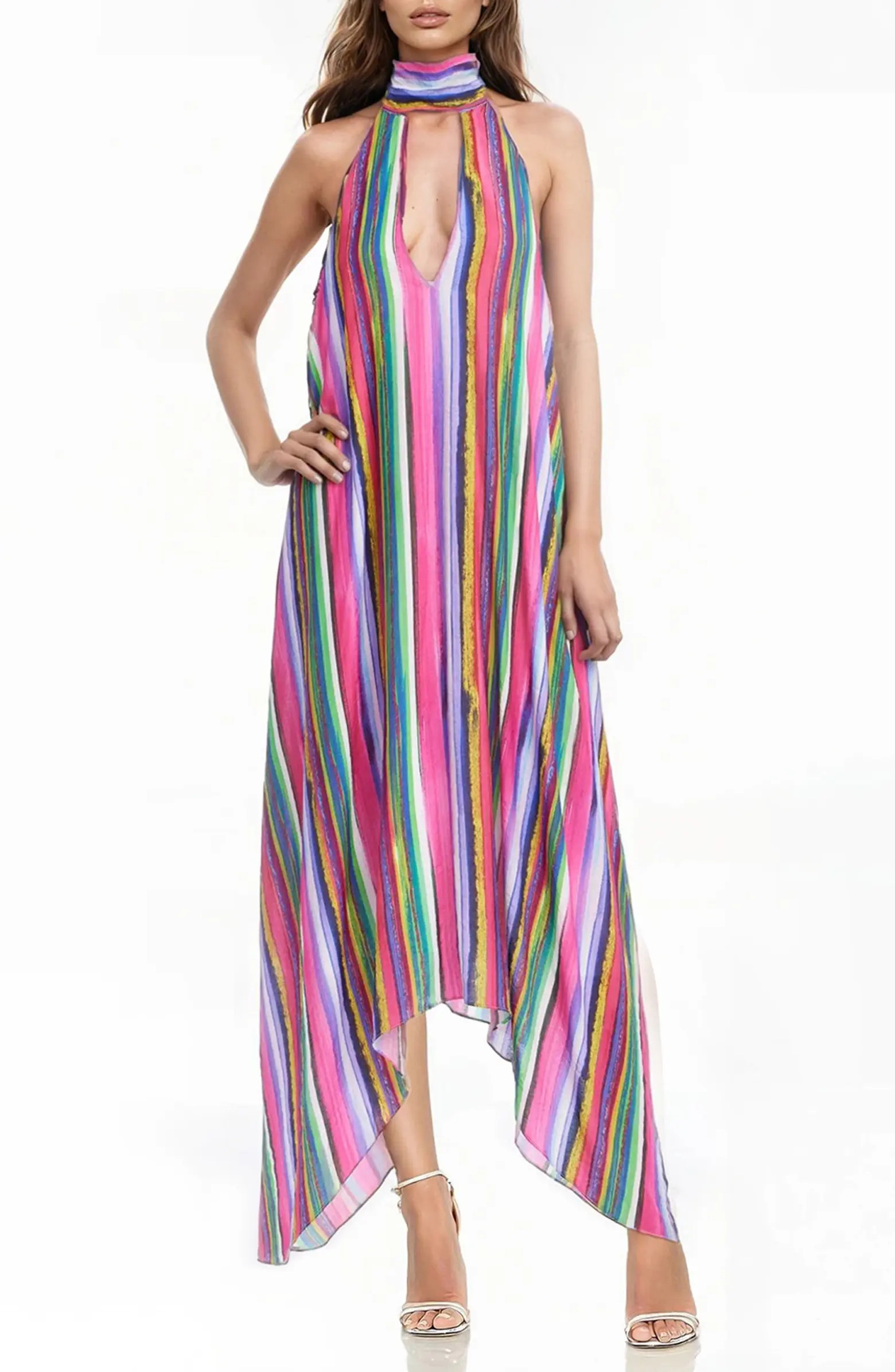 Stripe Shark-Bite Hem Sundress | Nordstrom