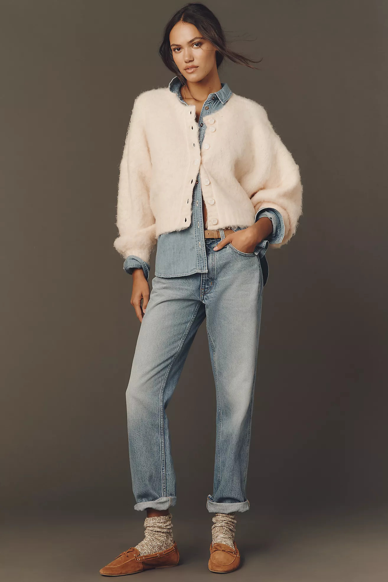 Pilcro Brushed Cardigan Sweater | Anthropologie (US)