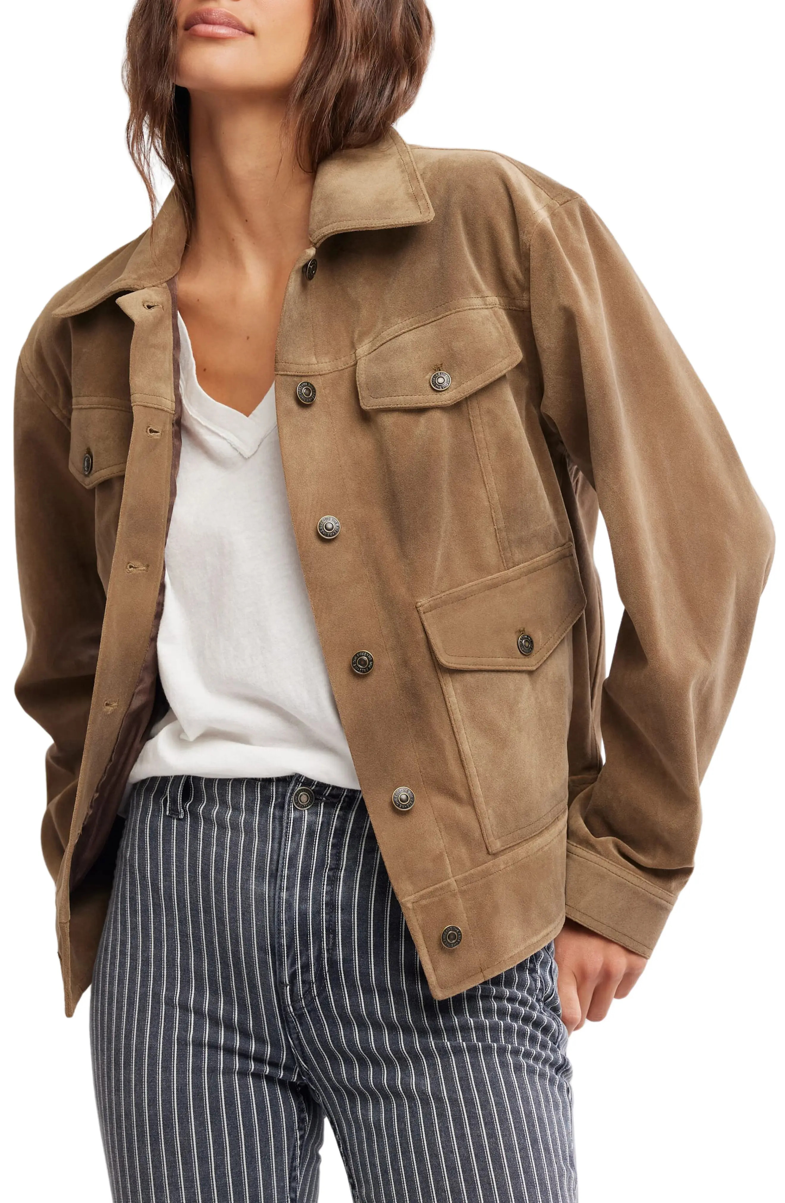 Night Ranch Faux Suede Trucker Jacket (Women) | Nordstrom | Nordstrom