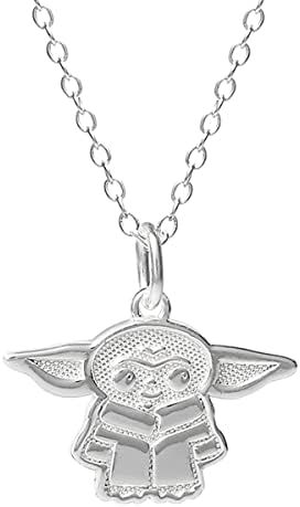 Disney Star Wars The Mandalorian Grogu Sterling Silver Pendant Necklace, Official License | Amazon (US)