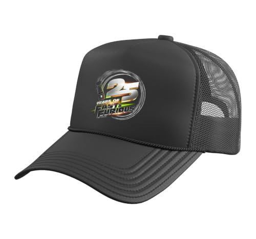 Fast & Furious 25th Anniversary Metallic Emblem Trucker Hat with Adjustable Mesh Back | Amazon (US)