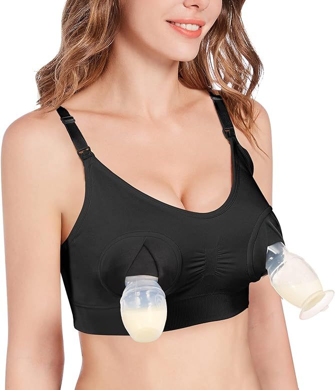 haakaa Pumping Bra Hands Free Nursing Bras for Breastfeeding, Wire-Free Pumping and Nursing Bra i... | Amazon (US)