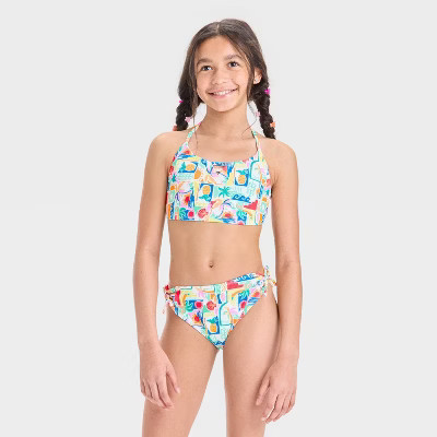 Girls' Vacay Abroad Tree Printed Bikini Set - art class™ | Target