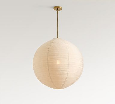 Flax Linen Globe Pendant (30") | Pottery Barn (US)