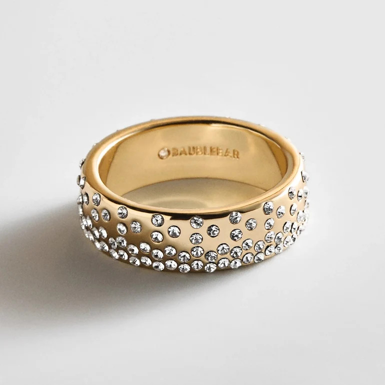 Lola Ring - Gold/Pav\u00e9 | BaubleBar