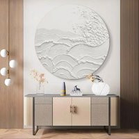 White Circle Abstract Painting 3D Abstract Painting Textured Art Wall Minimalist | Etsy (US)