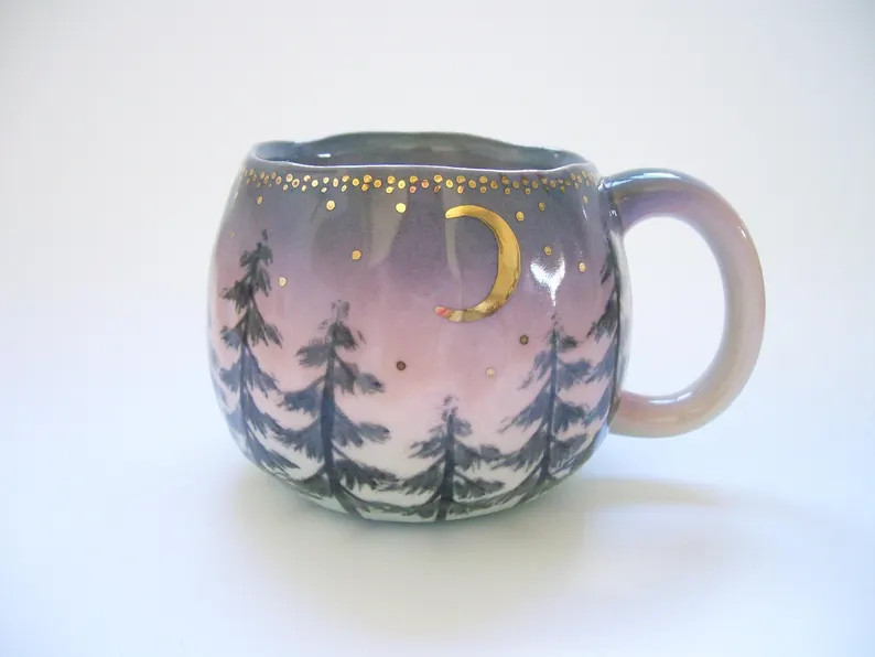 Forest Moon Mug in Purple | Etsy (Global)