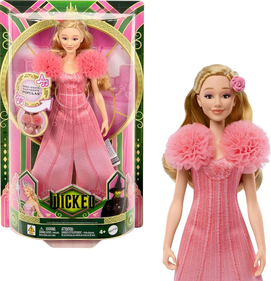 Mattel Wicked Singing Glinda Fashion Doll & Accessories, Posable with Movie-Inspired Look & Remov... | Amazon (US)