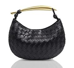 Bisadon Woven Handbag Soft PU Leather Fashion Dumpling Clutch Bags Handmade Hobo Bags for Women L... | Amazon (US)