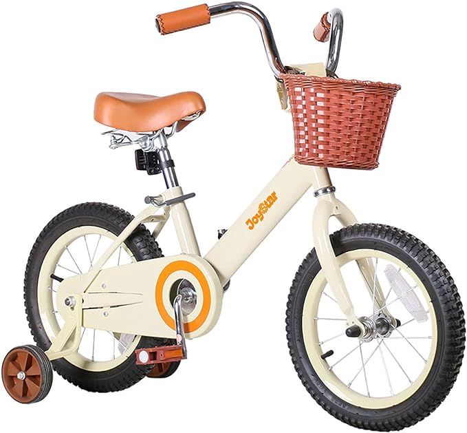 JOYSTAR Vintage Kids Bike with Training Wheels & Basket, 12 14 16 Inch Kids Bicycle for 2-7 Years... | Amazon (US)