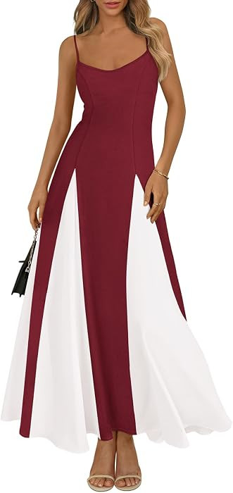 PRETTYGARDEN Spaghetti Strap Backless Summer Dresses for Women 2026 Flowy Maxi Dresses Sleeveless... | Amazon (US)