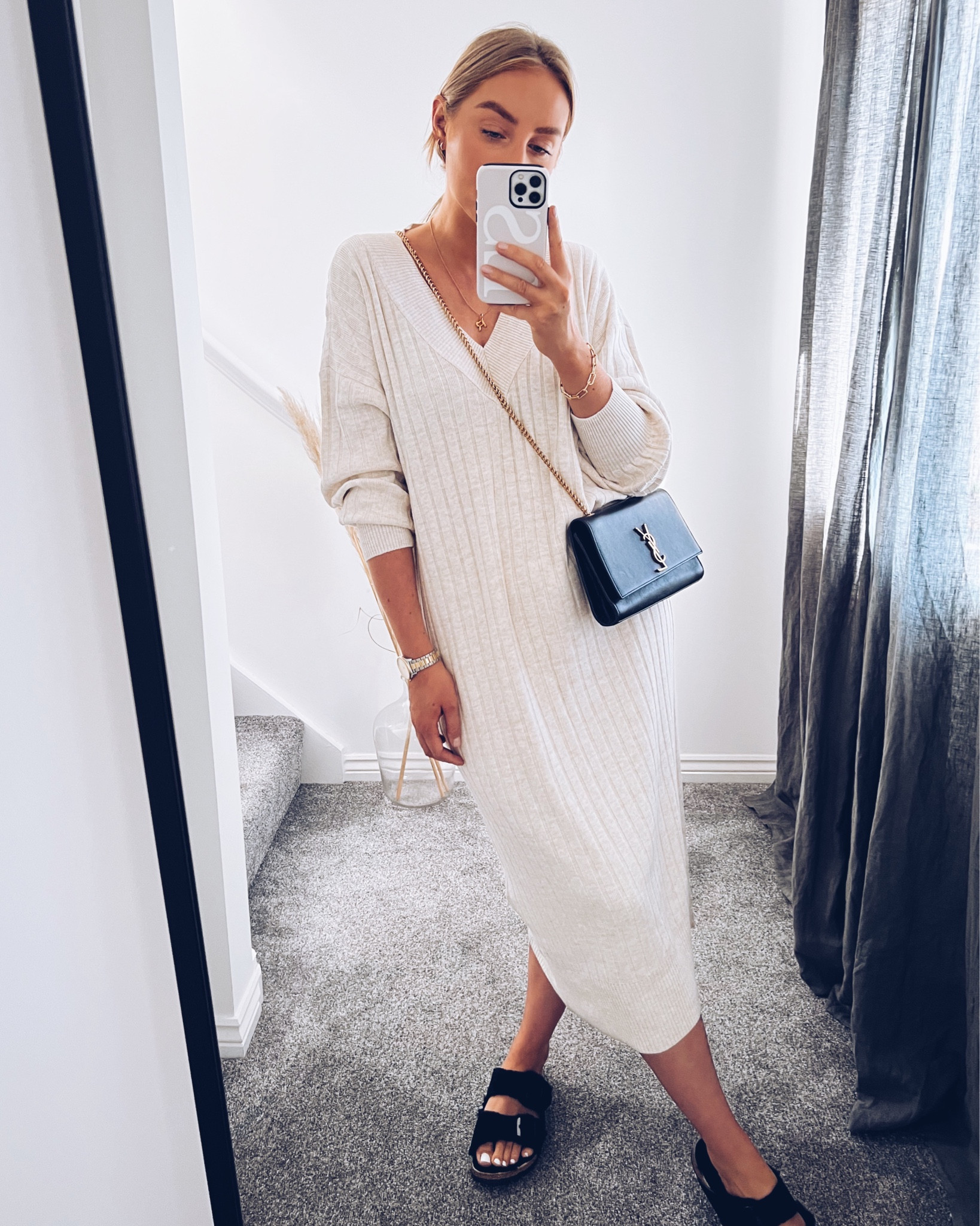 Knitwear + fluffy sandals 

#LTKitbag #LTKSeasonal