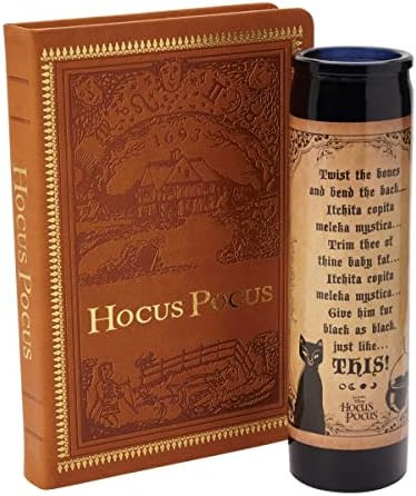 Spirit Halloween Hocus Pocus Deluxe Journal and Binx Pillar Candle Bundle | Amazon (US)