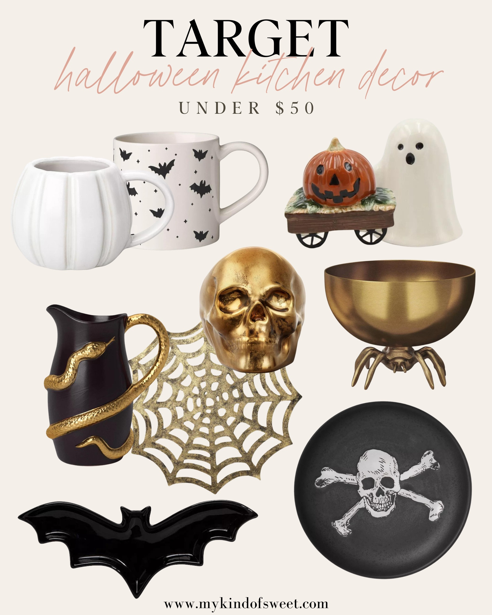 These Halloween finds from Target are so great for the spooky season. I love the gold accents. 

#LTKStyleTip #LTKHalloween #LTKSeasonal