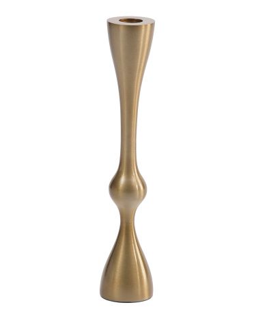7in Matte Brass Metal Candlestick Holder | TJ Maxx