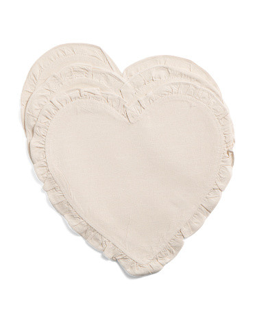 4pk Ruffle Heart Placemats | Marshalls