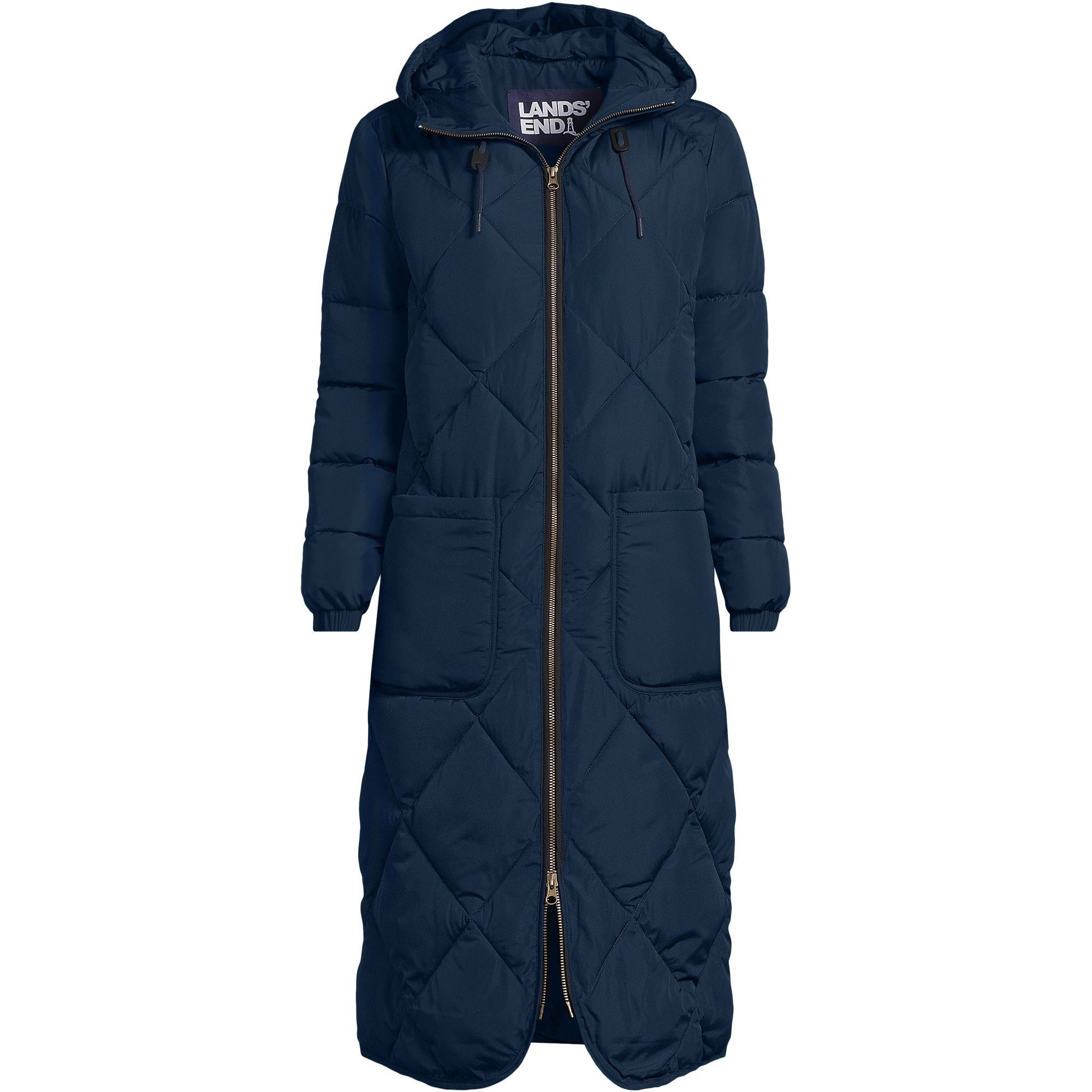 Women's FeatherFree Insulated Diamond Quilted Maxi Coat | Lands' End (US)