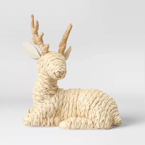 Woven Sitting Deer - Threshold™ curated on LTK