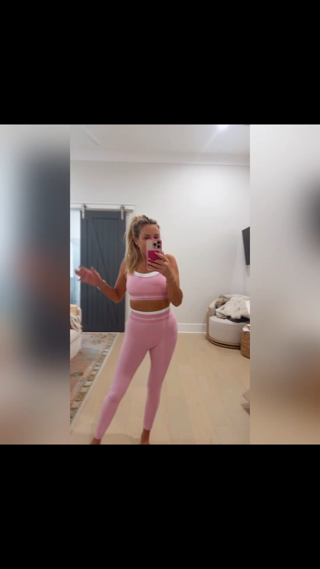 Loving this pink Alo set. Wearing size small in both 

#LTKFindsUnder100 #LTKActive #LTKfitnessgoals