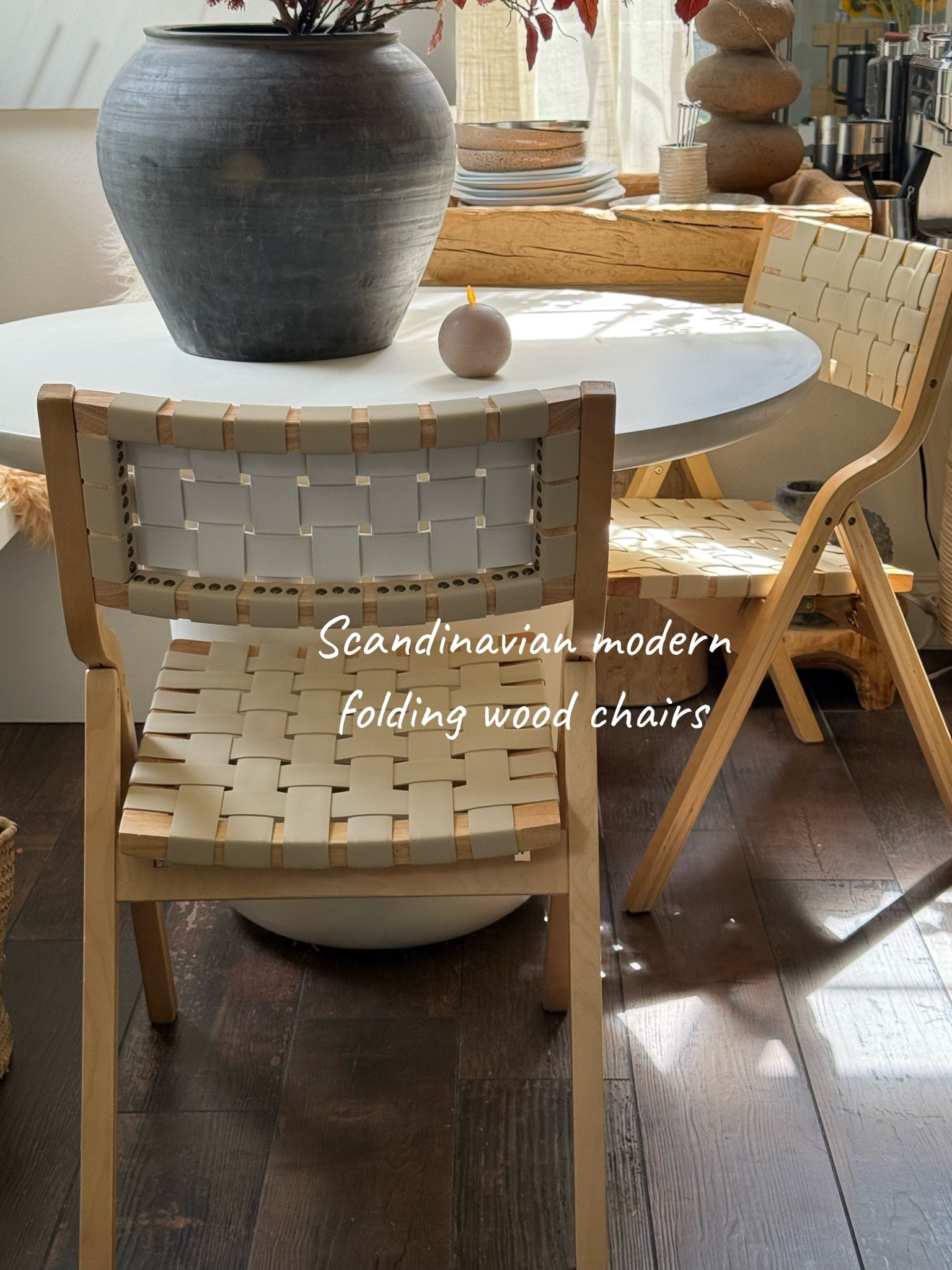 Wood and faux leather folding chairs. Perfect for the dining room, office, extra seating and anywhere you need stylish chairs!

#LTKHome #LTKSaleAlert
