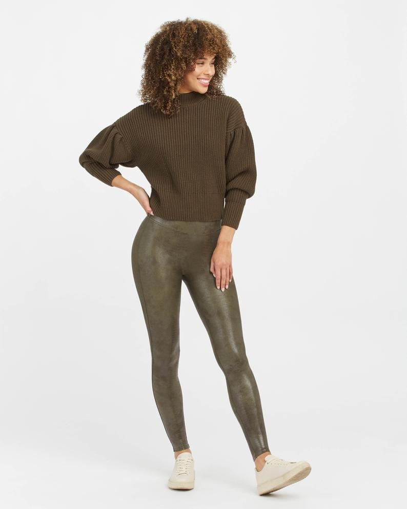 Faux Leather Croc Shine Leggings | Spanx
