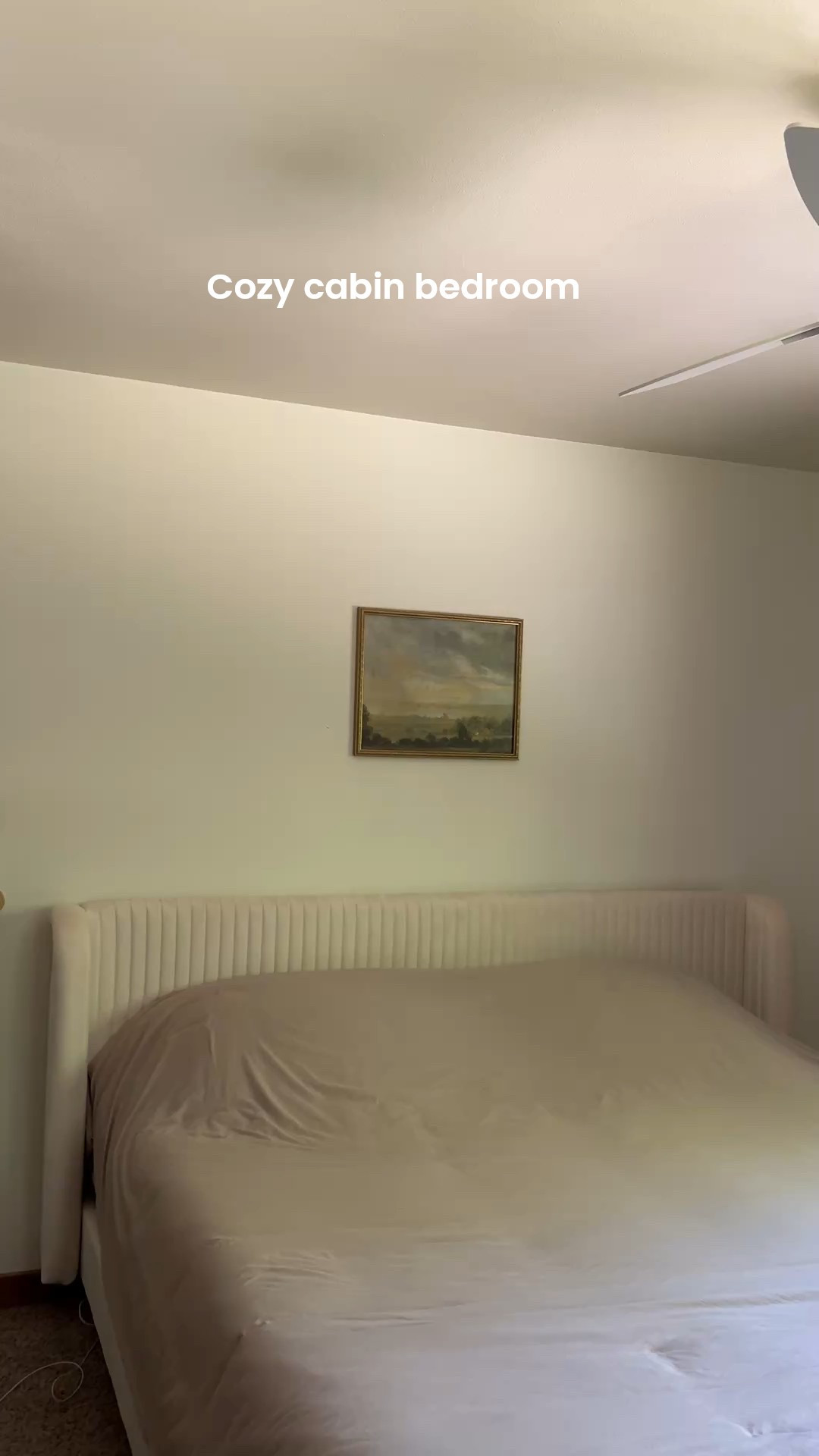 King size bed frame that’s a faux velour velvet  ish material. Very soft, very easy to clean. We have the west elm version and actually prefer this one! 

#LTKHome #LTKFamily #LTKSaleAlert