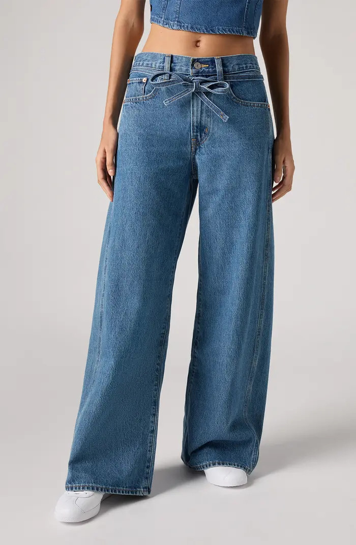XL High Waist Drawstring Wide Leg Pants | Nordstrom