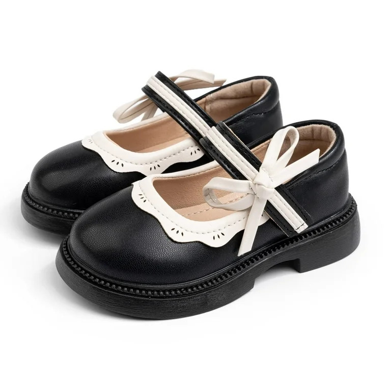 HsdsBebe Toddler Girls Dress Shoes Little Girls Mary Jane Bowknot Soft Sole Princess Shoes for Li... | Walmart (US)
