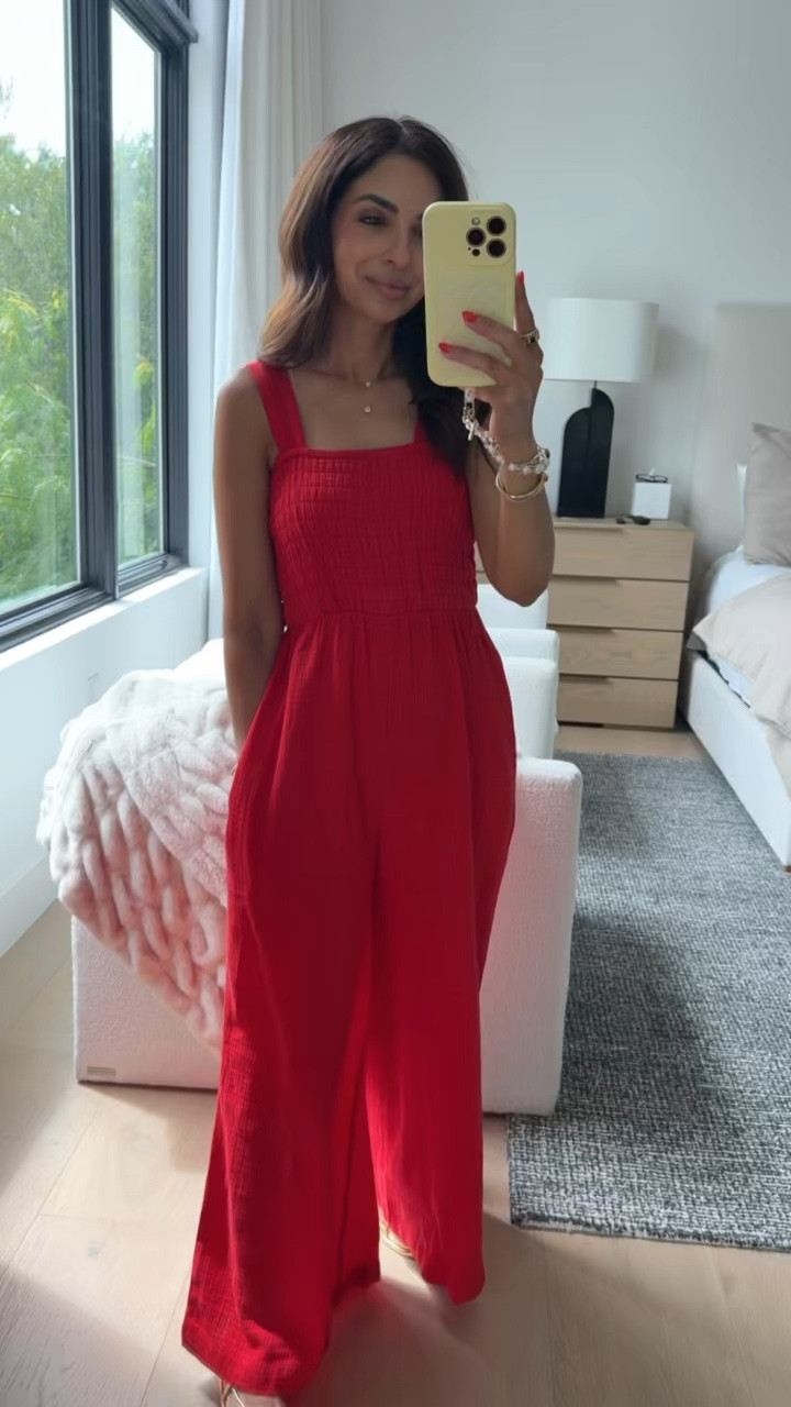 How stunning is this jumpsuit?! Also comes in navy and black! So flowy and such an easy summer outfit idea @Quince ❤️

#LTKootd #LTKOver40 #LTKPetite