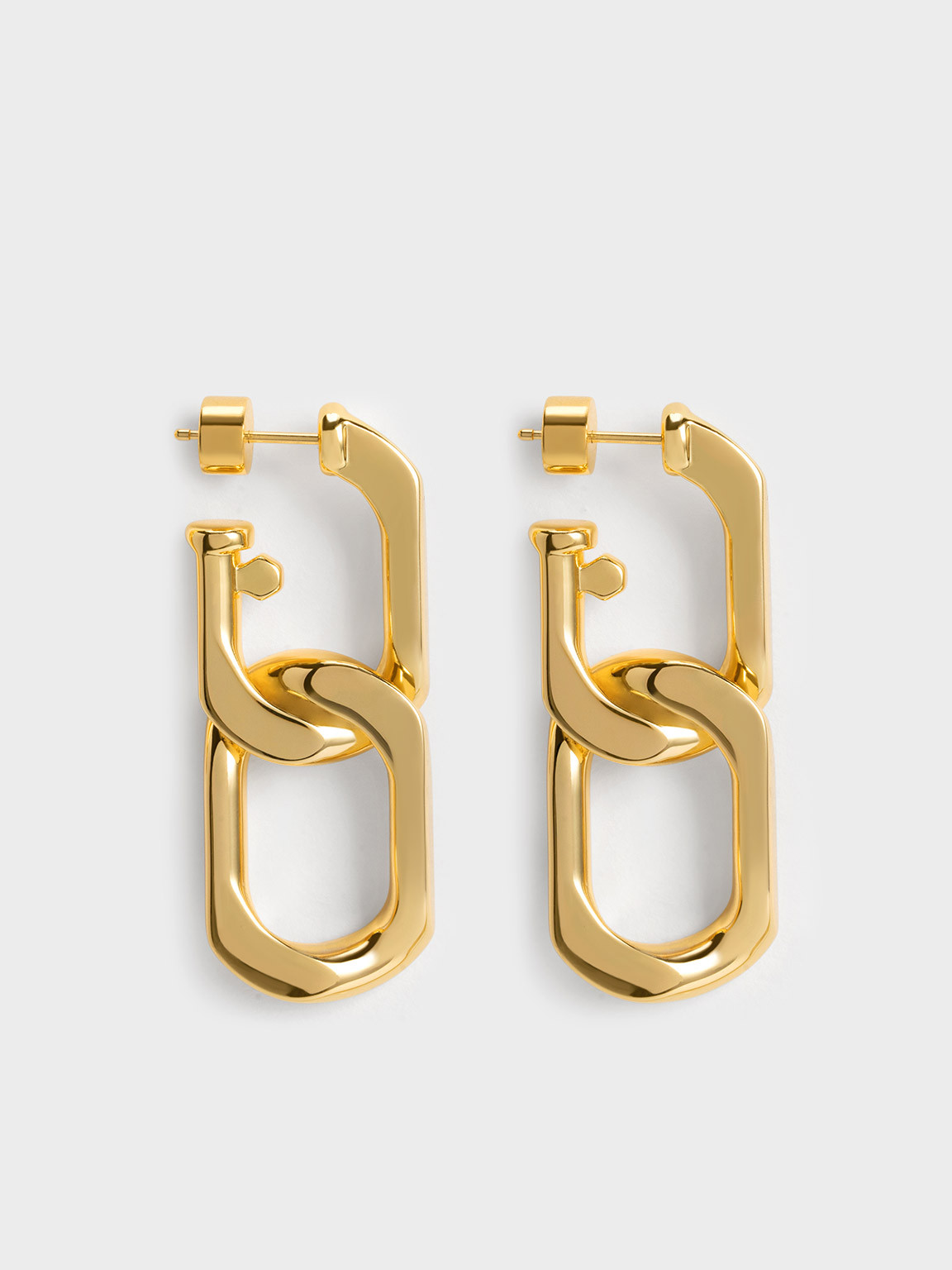 Gabine Chain-Link Drop Earrings
 - Gold | Charles & Keith UK