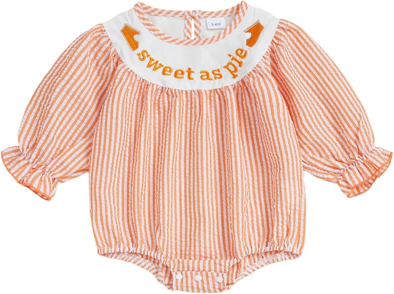 My First Christmas Baby Girl Outfit Santa Embroidery Smocked Romper Long Sleeve Striped Jumpsuit ... | Amazon (US)