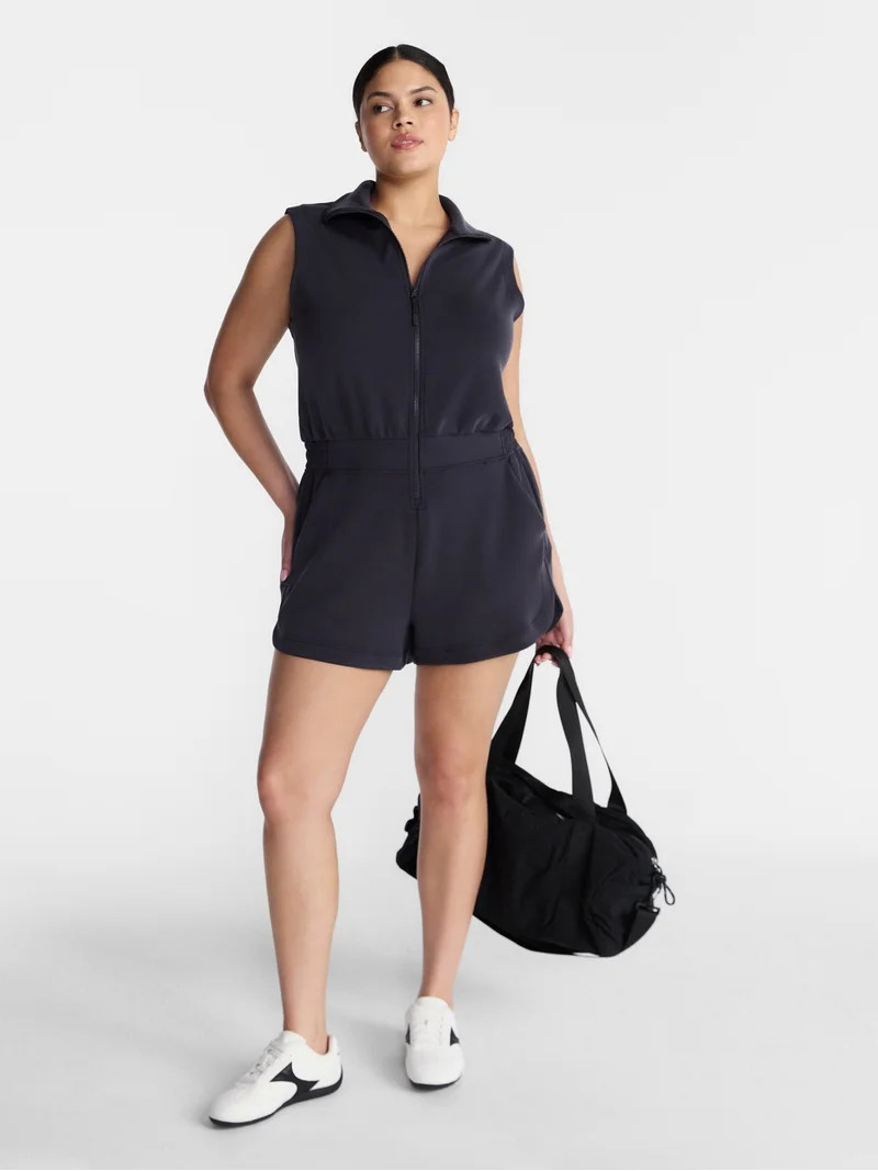 Avia Women's Scubaknit Romper, Sizes XS-4X | Walmart (US)