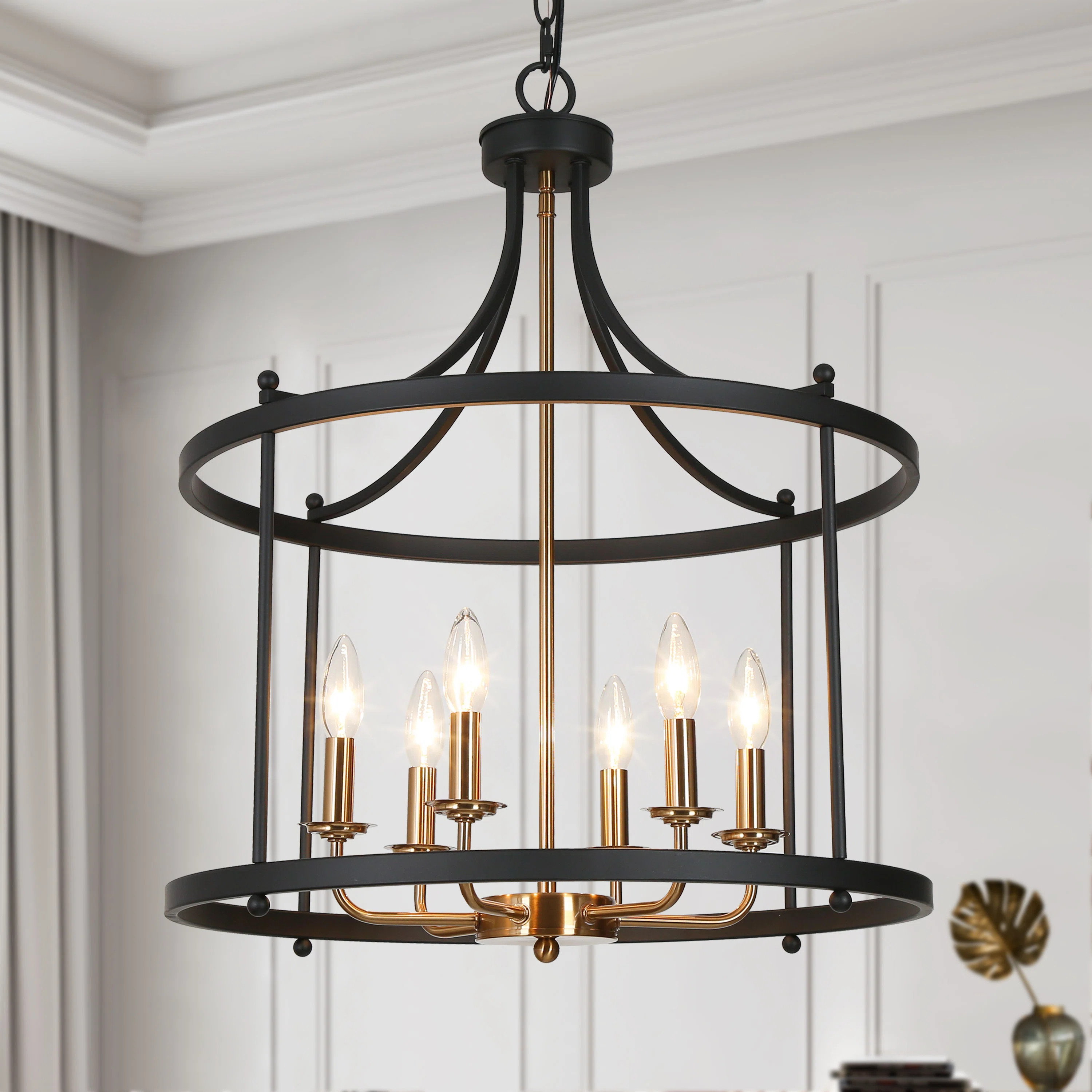 Setser 6- Light 21.5'' W Modern Lantern Dining Room Chandelier | Wayfair North America