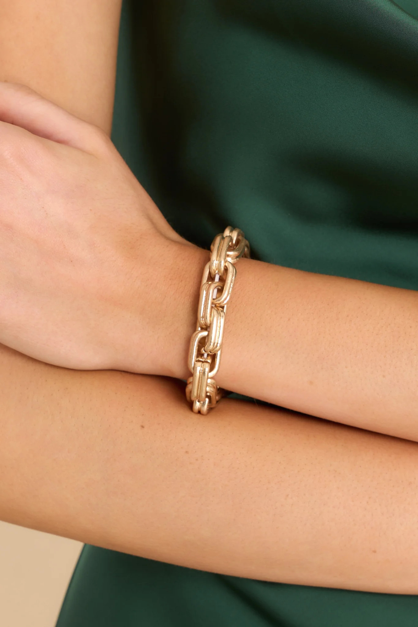 Fierce Power Gold Bracelet | Red Dress 