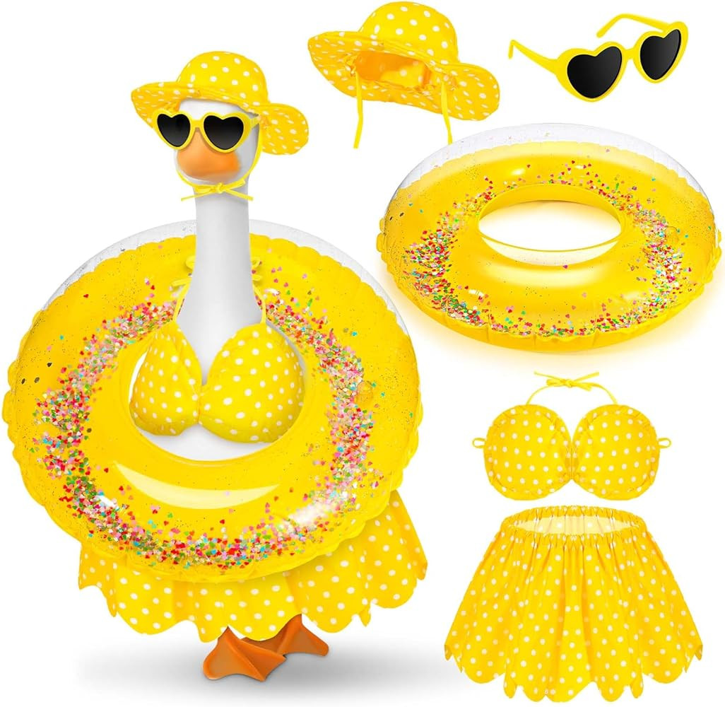 Hawaiian Goose Outfit Summer Porch Goose Outfits Bikini Goose Clothes Cute Goose Costume for Outd... | Amazon (US)