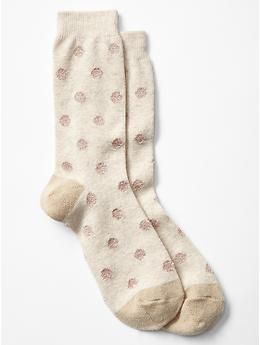 Cozy metallic polka dot socks | Gap US
