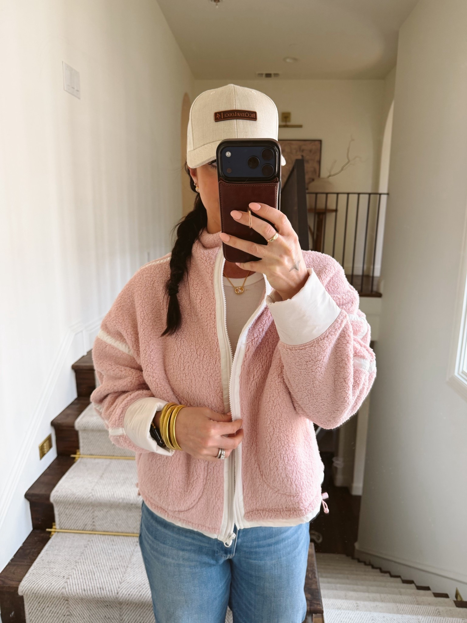 Cute pink fleece for spring! Light weight! Wearing a small. 

#LTKmomlife #LTKootd #LTKOver40